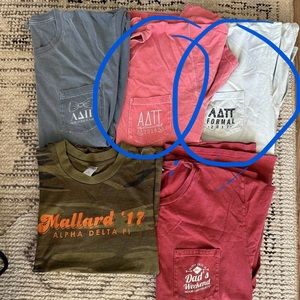 ADPI Shirts - 2, red and blue